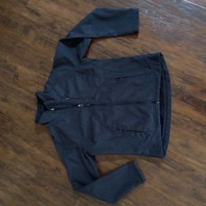 Double Diamond Fleece Lined Black Zip up Jacket Size Small